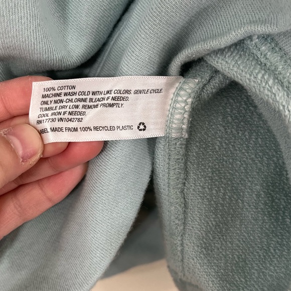 Universal Thread Blue White Tie Dye Crop Crew Neck Sweater - Picture 6 of 7